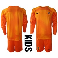 Netherlands Goalkeeper Replica Away Minikit World Cup 2022 Long Sleeve (+ pants)